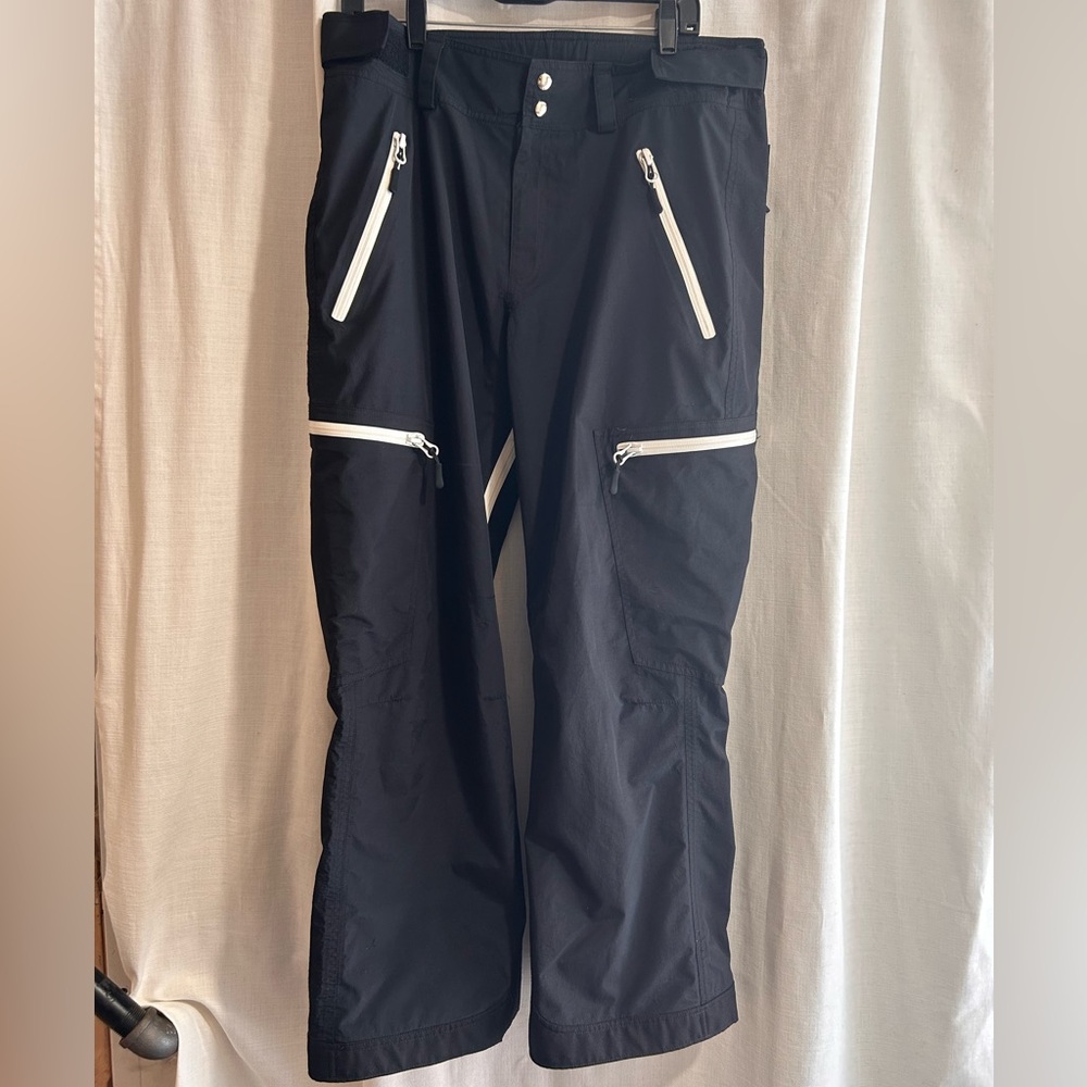 Custom Black Snow Pants Unisex Zipper Vents NWT3k